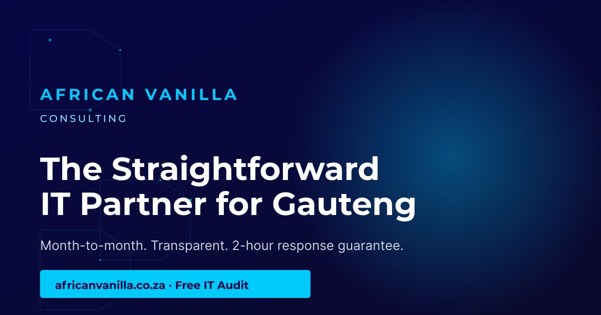 African Vanilla Consulting website as a proof-of-concept for an AI-powered online presence suite